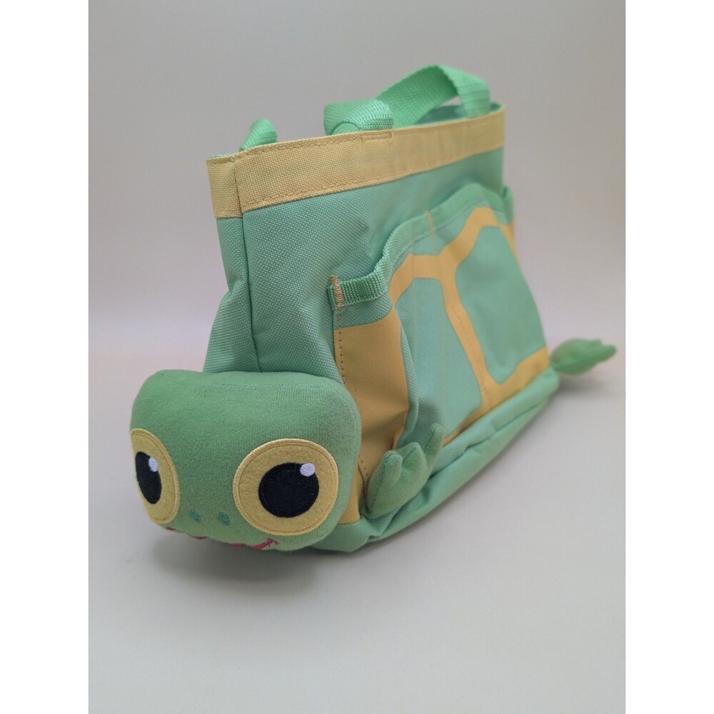 Melissa & Doug Sunny Patch Frog Kids Play Tote Bag Multi Pocket Green